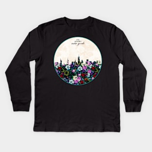 new york skyline Kids Long Sleeve T-Shirt